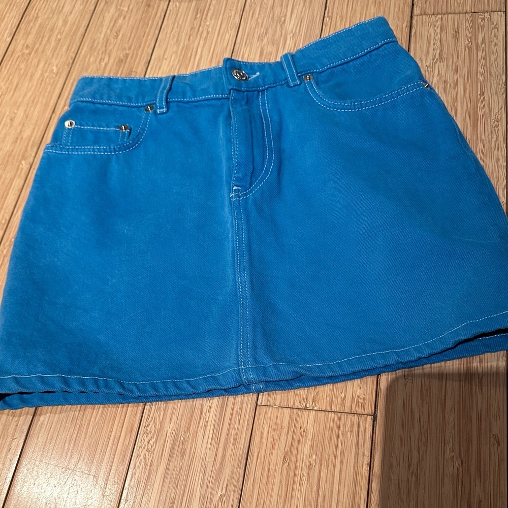 Ganni Vibrant Blue Mini Skirt